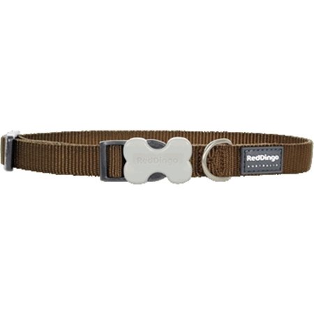 RED DINGO Dog Collar Classic Brown, Small RE437135